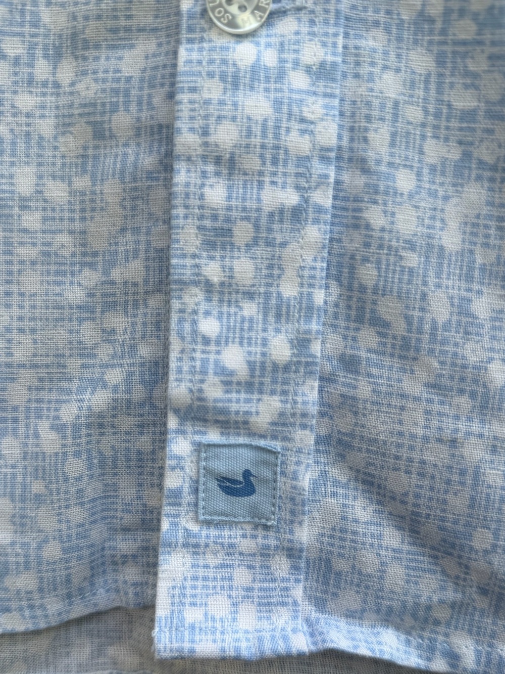 Southern Marsh Men’s XL Linen Blend Spotted Cotton Pattern Button Down Shirt F8 - Picture 6 of 8